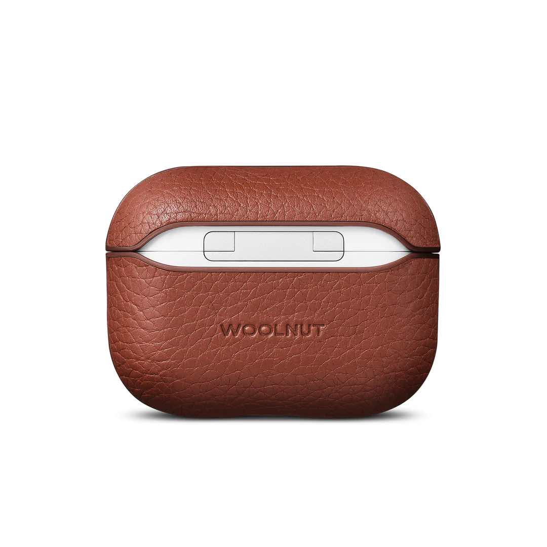 Husa de protectie Woolnut pentru AirPods Pro (gen.2), Piele, Cognac - iSTYLE RO