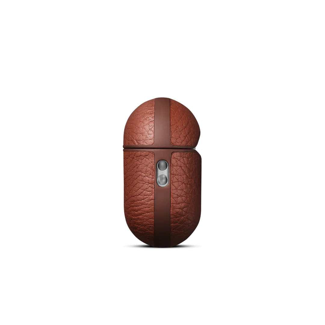 Husa de protectie Woolnut pentru AirPods Pro (gen.2), Piele, Cognac - iSTYLE RO