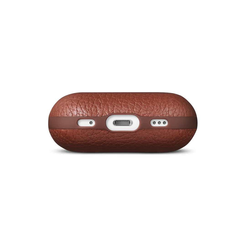 Husa de protectie Woolnut pentru AirPods Pro (gen.2), Piele, Cognac - iSTYLE RO