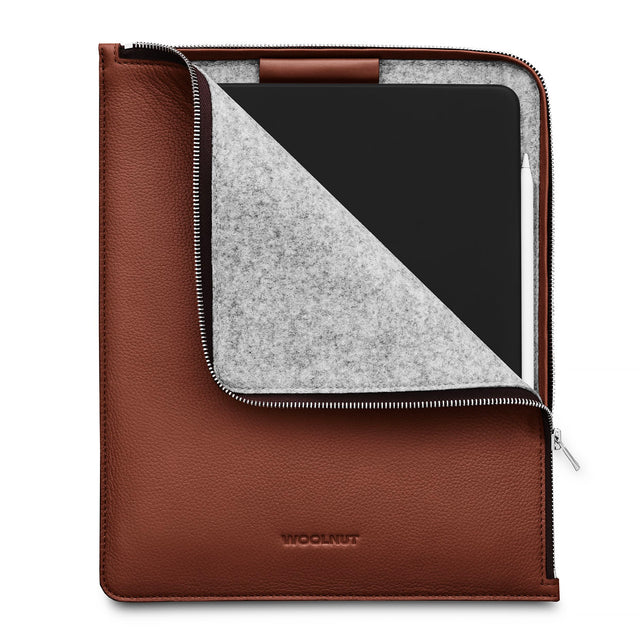 Husa de protectie Woolnut Folio pentru iPad Pro 13", Piele, Cognac - iSTYLE RO