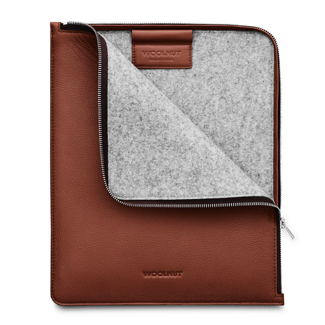 Husa de protectie Woolnut Folio pentru iPad Pro 13", Piele, Cognac - iSTYLE RO