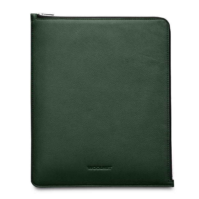 Husa de protectie Woolnut Folio pentru iPad Pro 13", Piele, Verde - iSTYLE RO