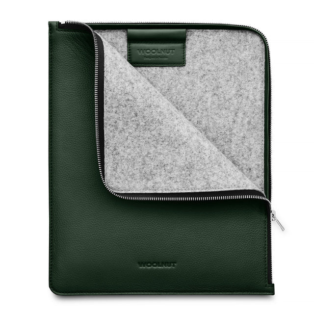 Husa de protectie Woolnut Folio pentru iPad Pro 13", Piele, Verde - iSTYLE RO