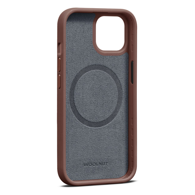 Husa de protectie Woolnut cu MagSafe pentru iPhone 15 Plus, Piele, Cognac - iSTYLE RO