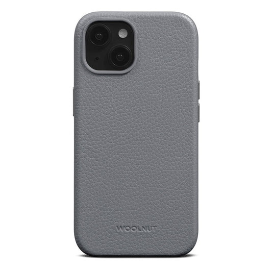 Husa de protectie Woolnut cu MagSafe pentru iPhone 15 Plus, Piele, Gri - iSTYLE RO