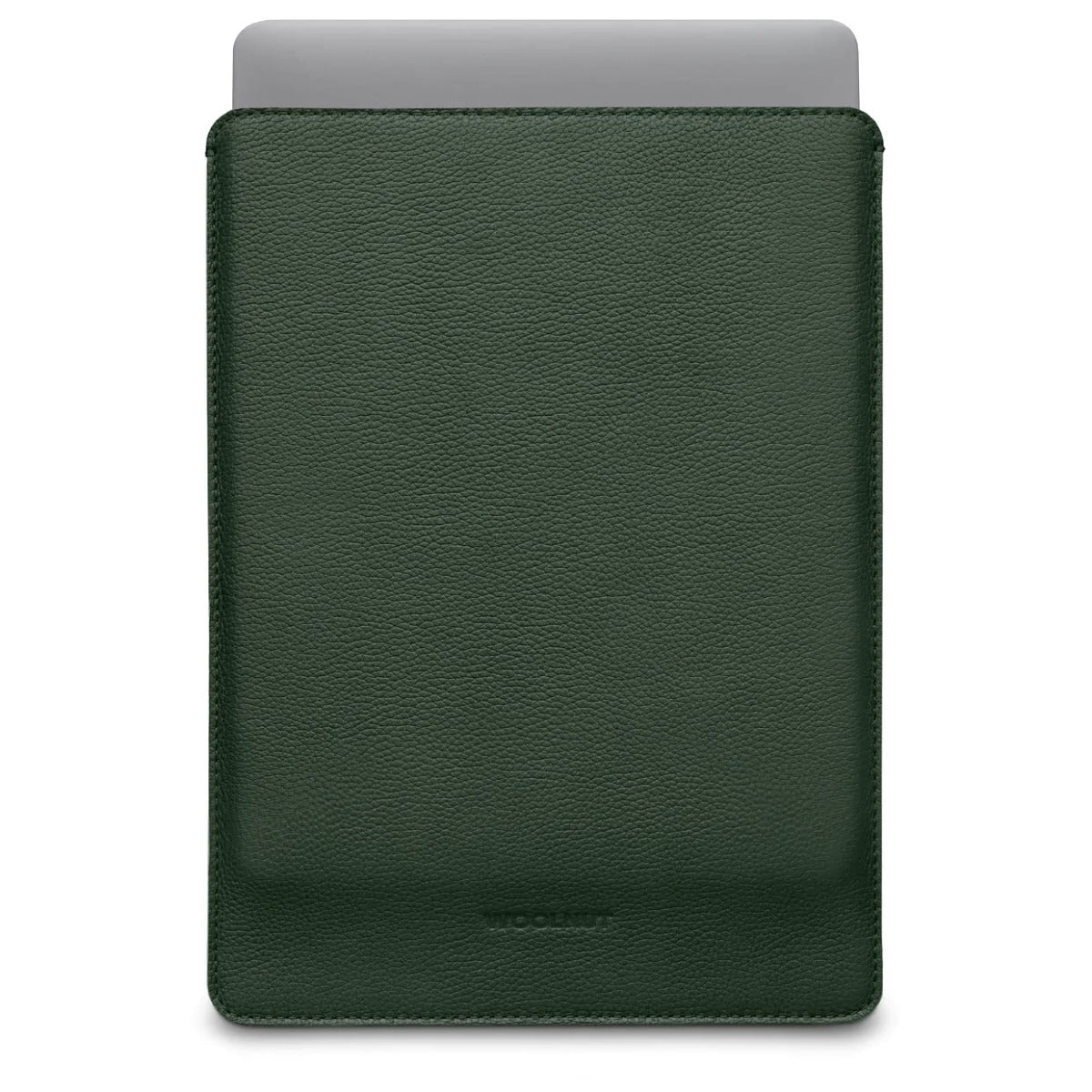Husa de protectie Woolnut Sleeve pentru MacBook Pro 14", Piele, Verde - iSTYLE RO