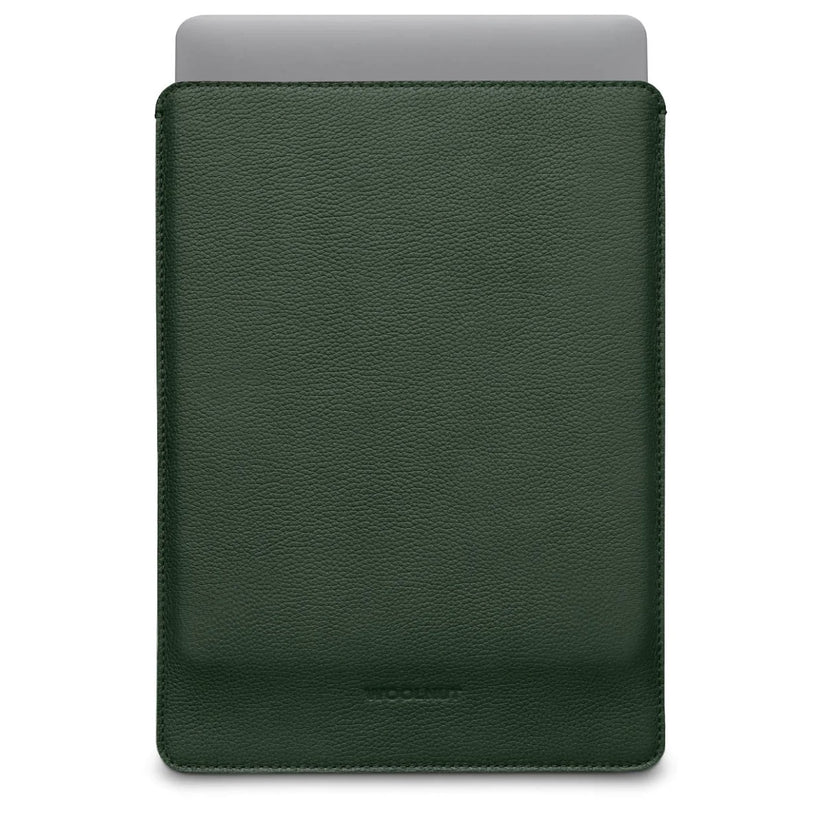 Husa de protectie Woolnut Sleeve pentru MacBook Pro 14", Piele, Verde - iSTYLE RO
