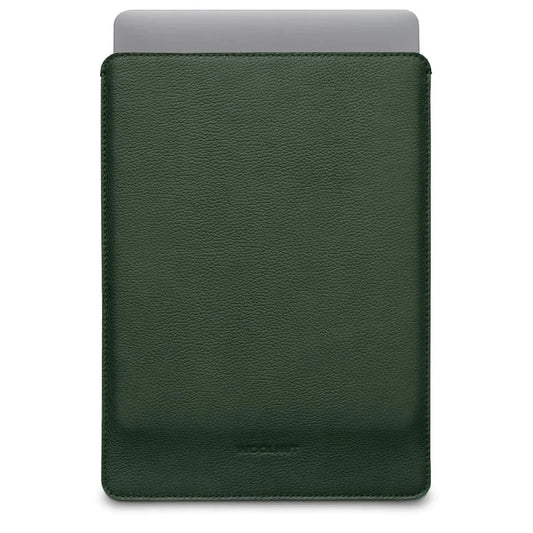 Husa de protectie Woolnut Sleeve pentru MacBook Pro 14", Piele, Verde - iSTYLE RO