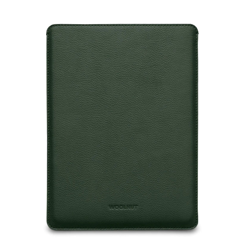 Husa de protectie Woolnut Sleeve pentru MacBook Pro 14", Piele, Verde - iSTYLE RO