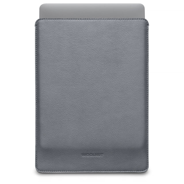 Husa de protectie Woolnut Sleeve pentru MacBook Pro 14", Piele, Gri - iSTYLE RO