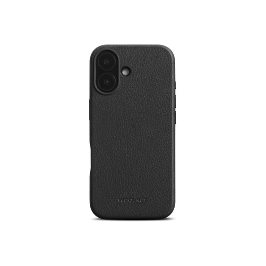 Husa de protectie Woolnut din piele pentru iPhone 16, Negru - iSTYLE RO
