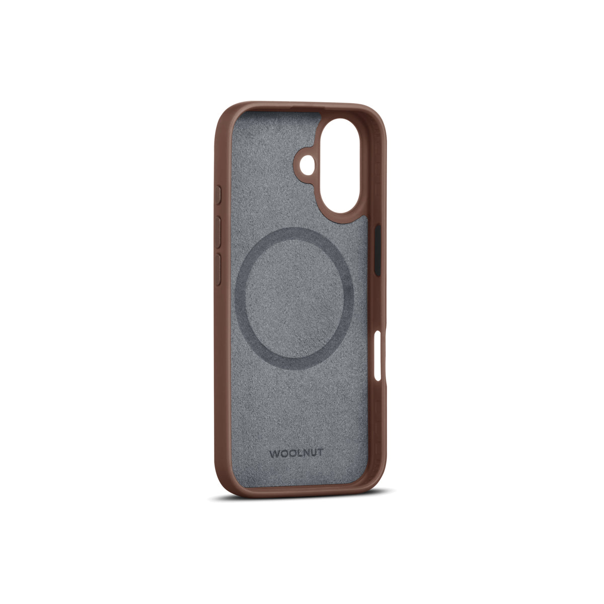 Husa de protectie Woolnut din piele pentru iPhone 16, Maro - iSTYLE RO