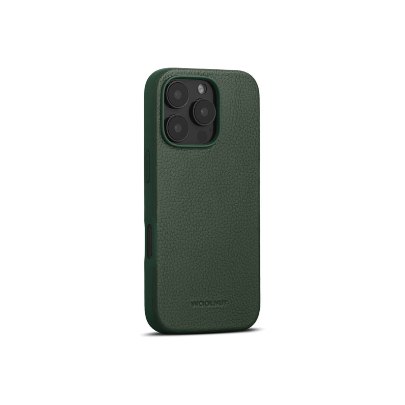 Husa de protectie Woolnut din piele pentru iPhone 16 Pro, Verde - iSTYLE RO