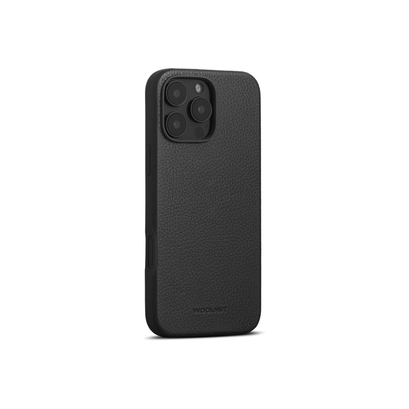 Husa de protectie Woolnut din piele pentru iPhone 16 Pro Max, Negru - iSTYLE RO