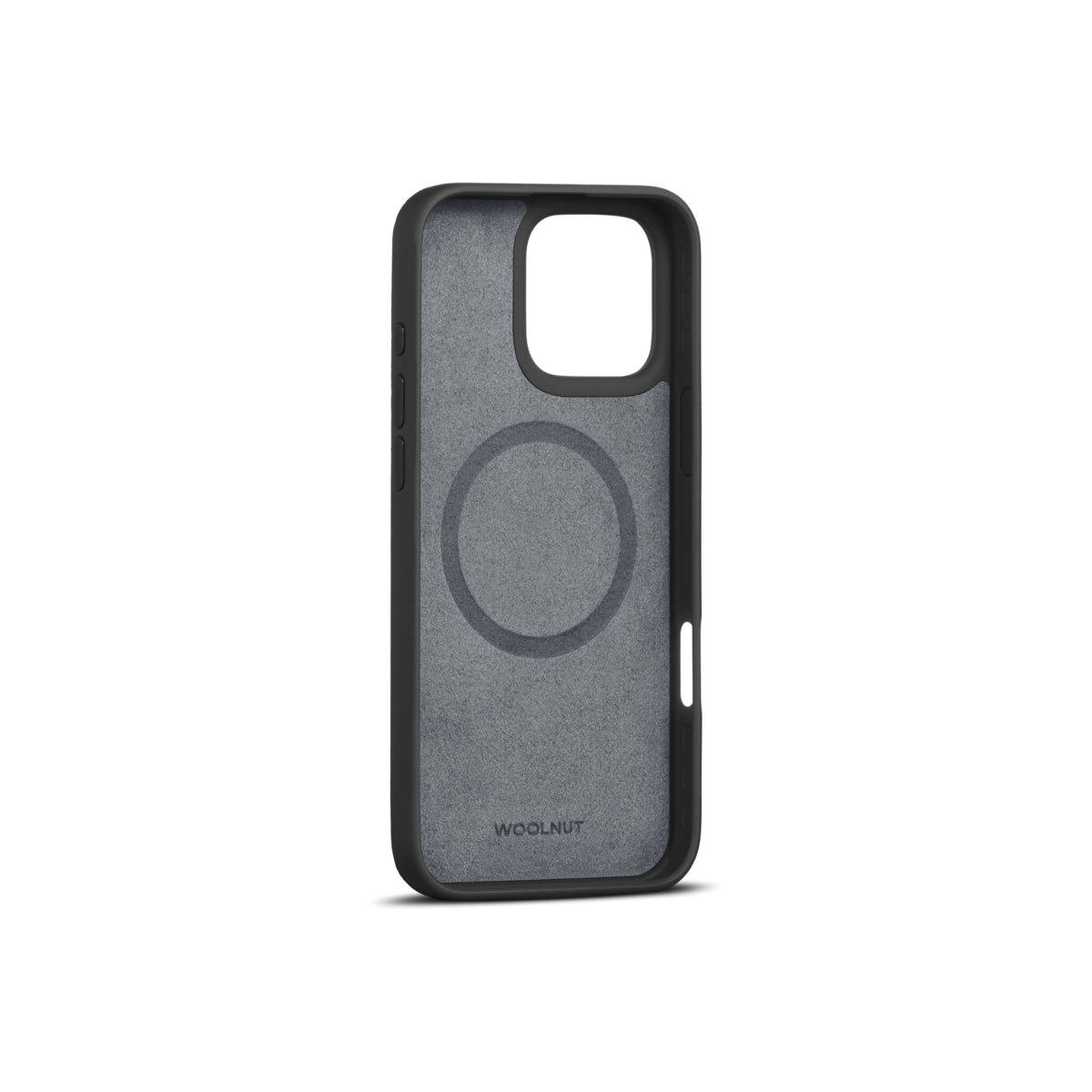 Husa de protectie Woolnut din piele pentru iPhone 16 Pro Max, Negru - iSTYLE RO