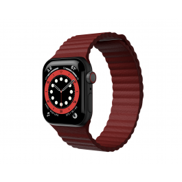 Curea Next One Leather Loop pentru Apple Watch 42-44mm, Claret