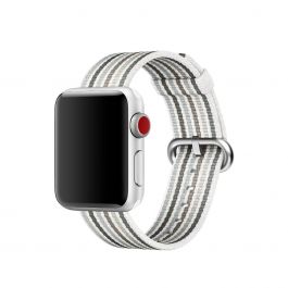 Curea Apple Watch 38mm Gray Stripe Woven Nylon (Seasonal Spring2018)