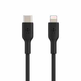 Cablu de date Belkin USB-C la Lightning, 1m, Negru