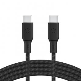 Cablu de date Belkin Braided USB-C la USB-C, 3m, Negru