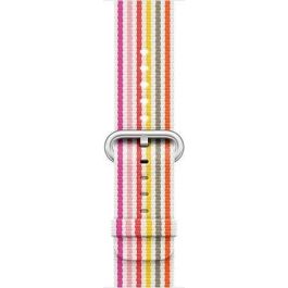 Curea Apple Watch 42mm Pink Stripe Woven Nylon