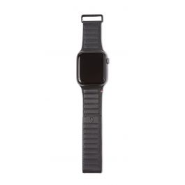Curea Decoded Traction Strap pentru Apple Watch 45/44/42 mm, Piele, Negru