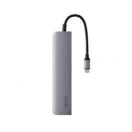 Adaptor hub iSTYLE 6 in1 Multimedia Hub 8K cu USB-C connector, Gri
