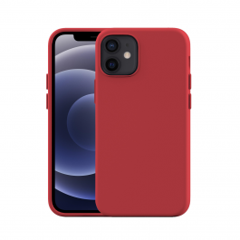 Husa de protectie NEXT ONE pentru iPhone 12 Mini, Silicon, Rosu