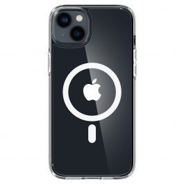 Resigilat: Husa de protectie Spigen Crystal Hybrid pentru iPhone 14 Plus, Alb Transparent