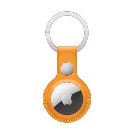Breloc Apple pentru AirTag Key Ring Piele, California Poppy (Seasonal Summer2021)