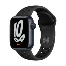 Apple Watch Nike 7 GPS, 41mm Midnight Aluminium Case with Anthracite/Black Nike Sport Band