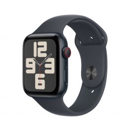 Apple Watch SE GPS + Cellular, 44mm Midnight Aluminium Case, Midnight Sport Band - M/L