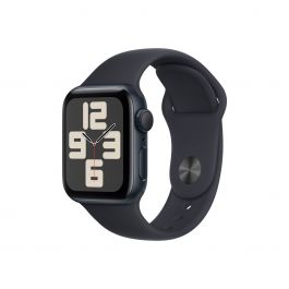 Apple Watch SE GPS, 40mm Midnight Aluminium Case, Midnight Sport Band - S/M