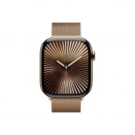 Curea Apple pentru Apple Watch 46mm Milanese Loop, Gold Milanese Loop, M/L