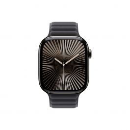 Curea Apple pentru Apple Watch 46mm Magnetic Link, Black Magnetic Link, S/M