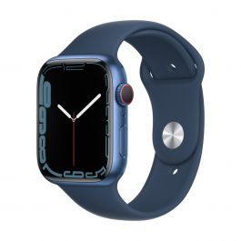 Apple Watch 7 GPS + Cellular, 45mm Blue Aluminium Case, Abyss Blue Sport Band