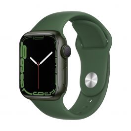 Apple Watch 7 GPS, 41mm Green Aluminium Case, Clover Sport Band