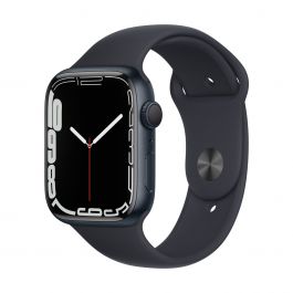 Apple Watch 7 GPS, 45mm Midnight Aluminium Case, Midnight Sport Band