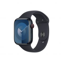 Apple Watch 9 GPS + Cellular, 45mm Midnight Aluminium Case, Midnight Sport Band - M/L