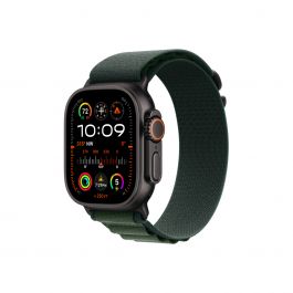Curea Apple pentru Apple Watch 49mm Dark Green AlpineÊLoop -Medium - Black Titanium Finish
