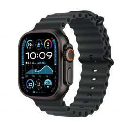 Resigilat: Apple Watch Ultra 2 GPS + Cellular 49mm Black Titanium Case with Black Ocean Band