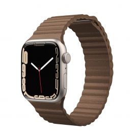 Curea NEXT ONE Leather Loop pentru Apple Watch 42-44mm, Maro