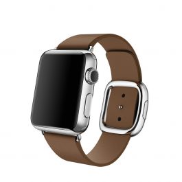 Curea Apple Watch 38mm Band: Brown Modern Buckle - Small