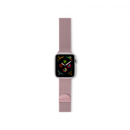 Curea Epico pentru Apple Watch 42/44/45mm Milanese Roz Auriu
