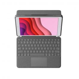Husa cu tastatura Logitech Combo Touch pentru iPad 10.2" (gen 7,8,9), Carbon Black