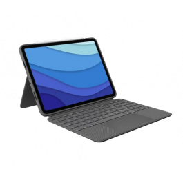 Husa Logitech Combo Touch cu tastatura si trackpad detasabile pentru iPad Pro 11" gen 1-4, US, Gri