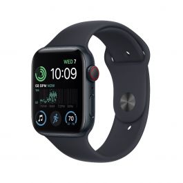 Apple Watch SE GPS, 44mm Midnight Aluminium Case, Midnight Sport Band