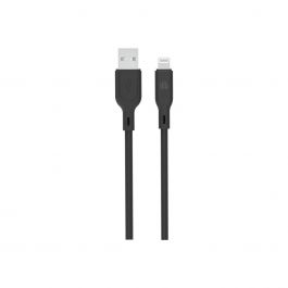 Cablu de date Dviced USB-A la Lightning silicon 1.25m, Negru