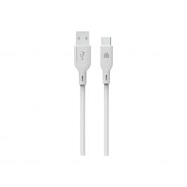 Cablu de date Dviced USB-A la USB-C silicon 1.25m, Alb