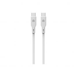 Cablu de date Dviced USB-C la USB-C silicon 1.25m, Alb