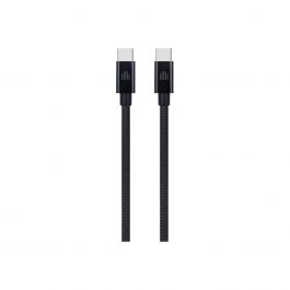Cablu de date Dviced USB-C la USB-C Nylon Textile 2m, Negru